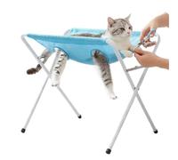 Davivian Grooming Table for Dogs at Home,Escape-Proof Breathable 8 Hole | Restraint Cat Grooming Hammock | for Cat Kitten Puppy Nail Cutting Trimming Ear Teeth Cleaning