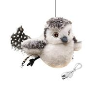 Davivian Interactive Chirping Bird Cat Toy,Snowy Owl Shaped Interactive,Electronic Chirping Toys Touch Activated - for Pet Living Room Home Indoor Travel Kittens Playing