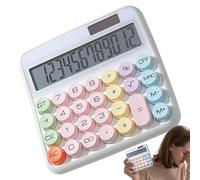 Davivian Large Desk Calculator | 12-Digit Calculator Large Buttons - Colorful Adding Machine with 5-Inch LCD Display for Mortgage Retail Business School Banking Home Accounting Students Work