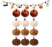 Davivian Pumpkin Ornaments for Tree,Thanksgiving Mini Harvest Pumpkin Ornaments - Vibrant Decoration Festival Prop for Dormitory Mantelpiece Bedroom Fence Bookshelf
