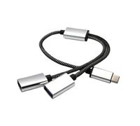 Davivian USB Splitter,Data Charger Cord | 2-In-1 Expander Docking Station Portable for Laptop Car Keyborad Desktop Camera Enhanced Connectivity