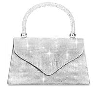 Davmrio Women's Evening Bag Purse Clutch Bag Ladies Rhinestone Purses Glitter Small Handbags Party Wedding Prom, Black