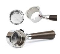 Davonpha 51mm Bottomless Portafilter Black Walnut for EC680 EC685 EC885 | Compatible with DeLonghi EC680/EC685/EC885. Includes stainless steel basket, 3-ear design. Professional espresso portafilter.