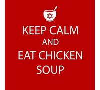 Davora Jewish Get Well Card with Envelope, Keep Calm and Eat Chicken Soup