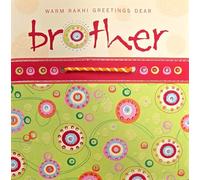 Davora Raksha Bandhan Card with Envelope and Rakhi Thread, Warm Rakhi Greetings Brother
