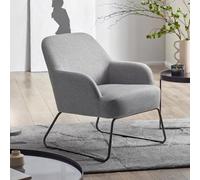 Davos Accent Chair - Grey Fabric - Living Room