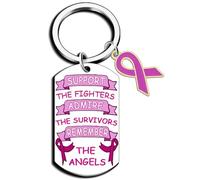 Davrock Breast Cancer Gifts for Woman Cancer Comfort Gifts Keychain Gift Breast Cancer Survivor Get Well Gifts for Women Breast Cancer Survivor Sash Best Gifts for Breast Cancer Patients, Silver, S