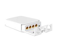 Davuaz Outdoor PoE Gigabit Extender, 1 in 3 Out PoE+ Extender with 1000Mbps, Up to 30W, IEEE802.3af/at Compatible, IP66 Waterproof, Extend Additional 100m(330ft), Plug & Play, Outdoor PoE Repeater