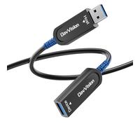 DavVision USB 3.2 Extension Cable 15M, Fiber Optic USB Cable 10Gbps Male to Female, Ultra Long Distance for Business Solution,Security Surveillance,VR/AR,Video Conference,3D Scanning,Machine Vision