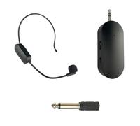 Dawafit 2.4G Wireless -Mounted Lavalier Microphone Set Spare Parts Transmitter with Receiver for Amplifier Voice Speaker 1 to 1