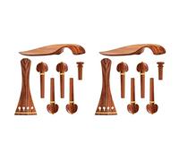 Dawafit 2 set 4/4 Violin Kit Full Size Violin Accessories Rosewood Violin Tailpiece Chin Rest End Pin (4/4)