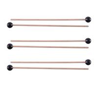 Dawafit 6Pcs Rubber Sticks Wood Handle Mallets for Glockenspiel Xylophone Music Instruments Parts Black