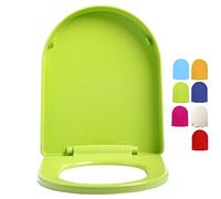 Dawafit Universal Toilet Seat, Soft Close and Quick Release Oval Toilet Seat, Thick Plastic Material with 360° Adjustable Hinge, Easy to Install and Clean/Green