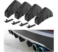 DAWANGHAIJUN 4Pcs Car Rear Bumper Spoiler for VW Golf 8 GTI GTD R R-L&ine TSI TDI 2020-2024, Car Mini Spoiler Wing Car Rear Bumper Diffuser Lip Spoiler Anti-Crash Spoiler Shark Fin Spoiler,A