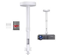 DAWASAPAT Projector Mount for Ceiling/Wall - ¼-Inch Screw Adjustable Tilt&Swivel Hanging Wall Mount Hanger Rack with Extension Pole for Mini Projector with Cable Ties
