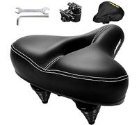 DAWAY C30 Comfortable Oversized Bike Seat - Compatible with Peloton, Exercise, Mountain or Road Bikes, Extra Wide Bicycle Saddle Replacement with Memory Foam Cushion for Men Women Comfort