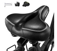 DAWAY C30i Comfortable Oversized Bike Seat - Memory Foam Padded Exercise Bicycle Saddle for Peloton, Stationary, Mountain, Road Bikes - Extra Wide Replacement Cushion for Men Women Comfort, Great Gift