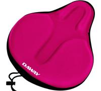 DAWAY Comfy Cushioned Bicycle Seat Cover - C6 Wide Large Gel & Foam Padded Exercise Bike Saddle Cushion for Adult Youth Senior, Fit Cycle Class, Beach Cruiser, Mountain Road Bycicles