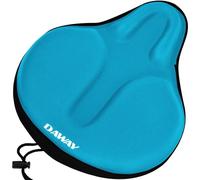 DAWAY Extra Soft Bike Seat Cushion - C6 Large Exercise Bicycle Saddle Cover, Thick Widen Foam & Gel Padded, Comfort Breathable Cycling Pad, Fit for Peloton Bikes, Indoor Outdoor Bycicle