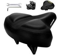 DAWAY Oversized Comfort Bike Seat - C40 Most Comfortable Extra Wide Soft Foam Padded Exercise Bicycle Saddle for Men Women Seniors, Fit for Peloton, Cruiser, Stationary Bikes, Outdoor Cycling