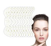 DAWCBVJQ 10pcs Makeup Face Stickers - Gold Glitter Face Tat-too - 2.2x7.4inch Temporary Fake Spots Makeup Sticker - Waterproof Glitter Freckles Face Temporary Tatt-oos Stickers Flash Stickers Patches