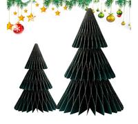 DAWCBVJQ 2 X Christmas H-oneycomb Paper Tree, Premium Reusable Xm-as Trees, Christmas O-rigami Decoration For Tabletop, Fireplace, Windowsill Display Winter Wo-nderland, F-orest P-arty Theme