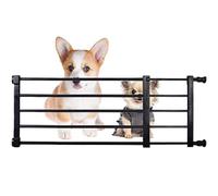DAWCBVJQ 24 Cm Metal Safety Guard Gate, Safety Gate Barrier, Stair Gates For Dogs, Baby Gate Stair Gate Dog Door, Low Pet Gate Retractable Dog Safety Gates (Retractable 22 To 39.37 Inch) - black