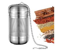DAWCBVJQ 2PCS Stainless Steel Seasoning Ball, Extra Fine Spicess Infuser for Cooking, Tea Infuser, Tea Ball Strainer, Spicess Infusers, Soup Seasonings Seperation Basket with Extended Chain Hook