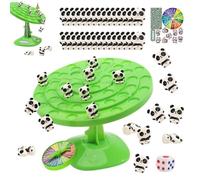 DAWCBVJQ Balance Game,Panda Tree Building Block Tabletop Puzzle | Balancing Games Adults,for 2 Players, Parent-Child, Kids, Friends, Boys, Girls, Travel, Parties, Birthday, Christmas