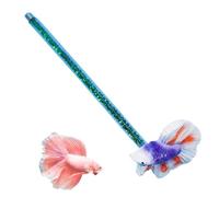 DAWCBVJQ Betta Training Wand,Fish Tank Betta Stick Toy - Transparent Rod Fish Tank Decor for Novice and Experienced Fish Owners