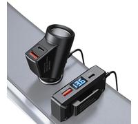 DAWCBVJQ Car Phone Charger | Digital Display Real-Time Monitoring | Car Charging Adapter | for Vehicles Truck RV Sedan Automotive Smartphone Tablets Laptops Other Devices