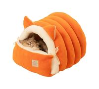 DAWCBVJQ Cat Cave Bed | Winter House Washable with Removable Pad | Cute Calming Cat Bed Semi-Enclosed - for Calming Cold Weather Small Dog Pet Indoor Home Decor Apartment Living Room Balcony