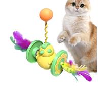 DAWCBVJQ Cat Teaser Toy,Chick Shape Teaser Wand Tilting Doll - Kitten Entertainment Ball Interactive Pet Supplies for Indoor Outdoor Play Training Carpets Apartment Home Travel Backyard Garden Floors