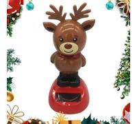 DAWCBVJQ Chirstmas Solar Powered Dancing Toys, 13x7x5 Cm Dashboard Solar Dancing Toy, Santa Reindeer Xmas Tree Christmas Car Dashboard Decorations, Cute Solar Powered Swinging Dancing Toy - E