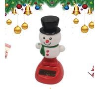 DAWCBVJQ Chirstmas Solar Powered Dancing Toys, 13x7x5 Cm Dashboard Solar Dancing Toy, Snowman Santa Reindeer Xmas Tree Christmas Car Dashboard Decorations, Cute Solar Powered Swinging Dancing Toy - C