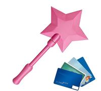 DAWCBVJQ Credit Card Holder - 3D Printed Interactive Fashion Wand - Collectible Trading Card Protective Sleeves,for Men Women Kids Students School Office Hotel Travel Shopping Holiday Party Festival