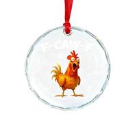DAWCBVJQ Cute Christmas Ornaments,Ugly Rooster Decorations - with Spoof Word Chicken Ornaments for Christmas Tree | for Family Friends Holiday Thanksgiving Farmhouse Coop Home