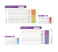 DAWCBVJQ EKG Rhythm Interpretation Card,Portable Horizontal & Vertical Layout | EKG Rhythm Badge Card,for Hospital Home Care Nursing School Nurses Caregivers Students