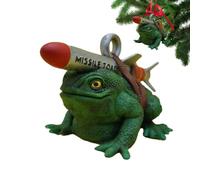 DAWCBVJQ Funny Mistletoe Christmas Tree Ornament Missile Toad Holiday Ornament The Painted Missile Toad, Printed Missile Toad, Holiday Missile Frog Decor,Ugly Joke Holiday Ornaments Unique Gag Gift