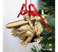 DAWCBVJQ Funny Mistletoe Christmas Tree Ornament Missile Toad Holiday Ornament The Painted Missile Toad, Printed Missile Toad, Holiday Missile Frog Decor,Ugly Joke Holiday Ornaments Unique Gag Gift