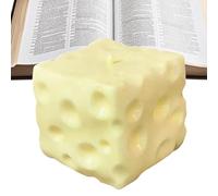 DAWCBVJQ Giant Cheese Squishys 10x10x10cm PP Shapeable Big Brain Cheese Stress Ball, Squeezy Cheeses Toy, Squeeze Ball Sensory Fidget Toy, Squeeze Shaping Cheeses Cube Toys Relieves Stress For Kids