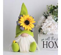 DAWCBVJQ Home Decoration Dolls - Bee Gnome Spring Sunflower Doll Decor - Bee Sunflower Ornament - Handmade Bumble Plush Faceless Doll Ornaments, Bedroom Desktop Gnomes Ornaments, Indoor Autumn Decor