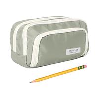 DAWCBVJQ Large Pencil Case, 21 x 13 x 7 cm, Aesthetic Pencil Case, 3 Compartments, Pencil Case, 3 Compartments, Aesthetic Pencil Case, Girls Pencil Case, Three Compartments, Pencil Bag, School Pencil