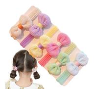 DAWCBVJQ Little Girl Hair Ties | 6 Piece Seamless Ponytail Holders - Ponytail Holder Styling Accessories for Kids Teen Fashion Thick Thin Curly