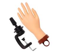 DAWCBVJQ Nail Practice Hand,Bendable Nail Practice Fake Hand with Holder | Manicure Training Realistic Model for Beauty Salon Artists Teaching Beginners