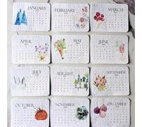 DAWCBVJQ Plantable Seed Calendar 2025 - Eco-Friendly Recycled Seed Paper Desk Calendar - Plantable 12 Months Calendar - Daily Planner Calendar - Plant Calendar 2025 - Creative Calendar