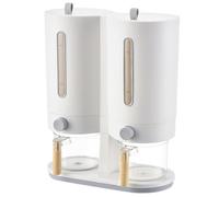 DAWCBVJQ Rice Storage Dispenser - 5kg Household Dry Food Sealed Organizer - Double Bucket Rice Container, for Kitchen Pantry Living Dining Cereal Soy