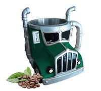 DAWCBVJQ Semi-Truck Coffee Mug Resin+Ceramic Semi Truck Coffee Cup, Semitruck Trailer Mug, Truck Coffees Mugs, Funny Coffees Cup, Hot Tea Cups Ice Milk Cups for Tea, Juice, Milk, Latte, Hot Chocolate