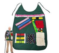 DAWCBVJQ Sensory Aprons - Elderly Sensory Apron,Flexible Play Thoughtful Elderly Brain Activity Apron Fidget Toy Develop Motor Skills