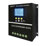 DAWCBVJQ Solar Charge Controller, Adjustable Solar Charge Regulator with LCD Screen, Energy Conversion Aid Panel for System, Yacht, Villa, Billboard, Caravan